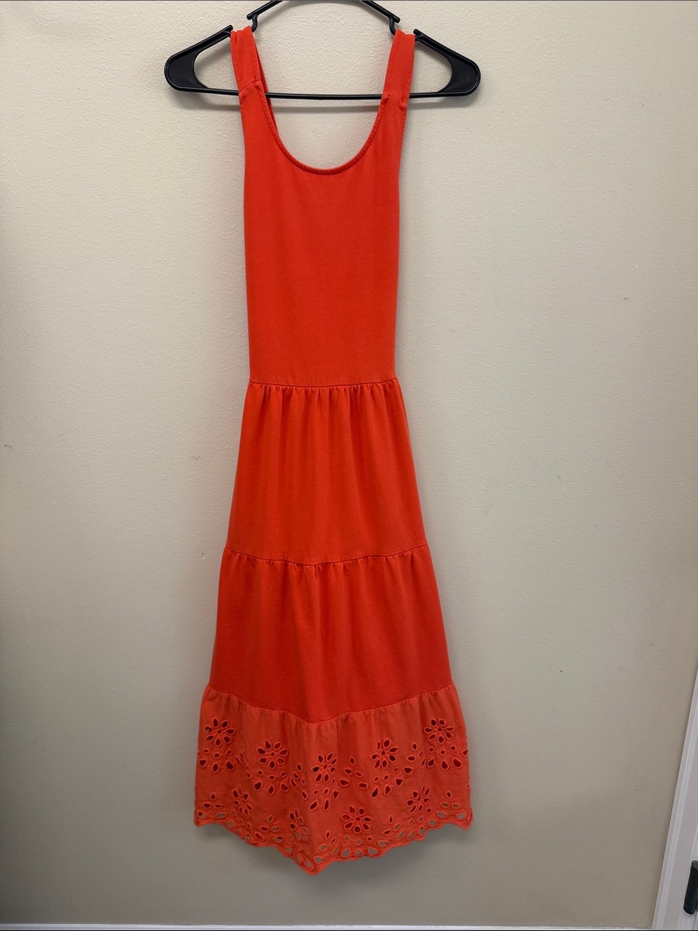J. Crew Sleeveless Tiered Maxi Dress - Coral Color SzXS
